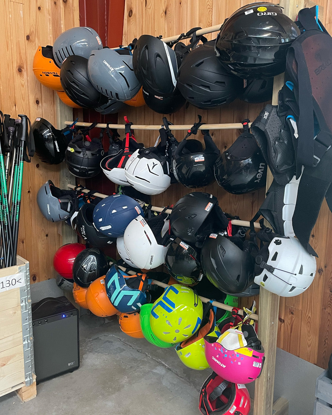Used ski helmets