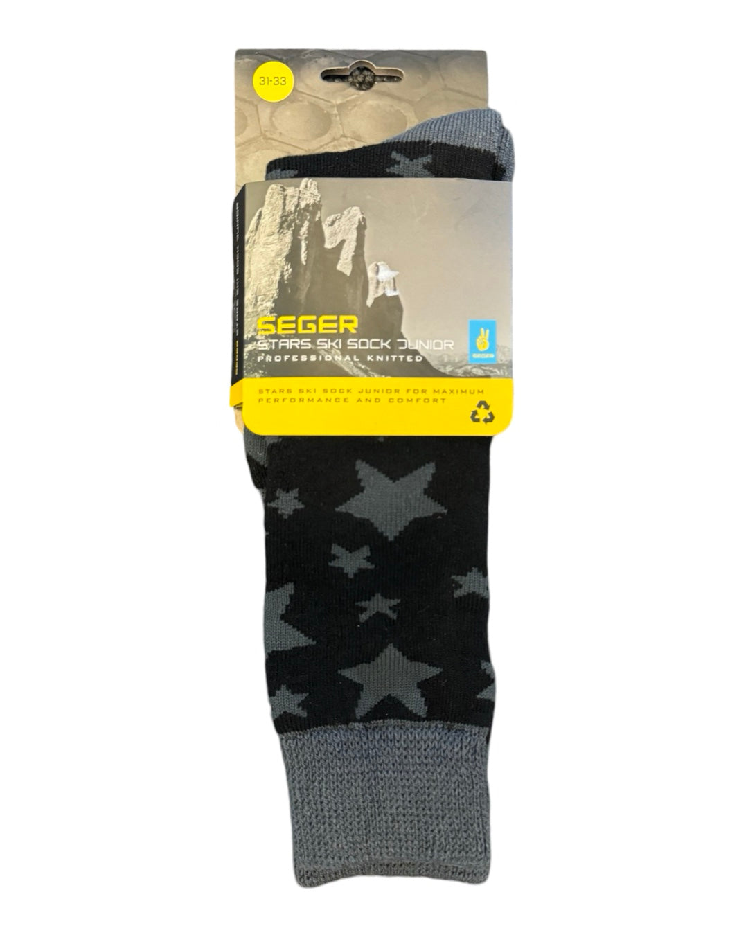 Stars Ski Sock Balck Jr